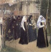 Mikhail Nesterov The Taking of the Veil oil painting artist